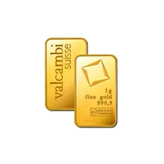 1g Valcambi Gold Minted Bar